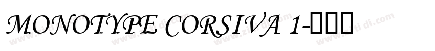 Monotype Corsiva 1字体转换